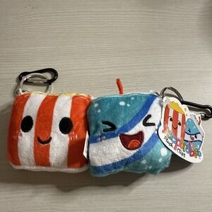 Inseparables Popcorn & Soda Plush Clip Keychains Set Cute Kawaii NWT